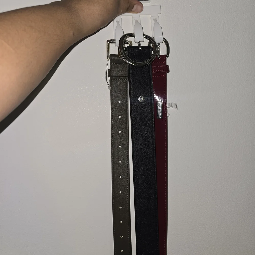 Steve Madden Trio Belt Set in Black, Brown, and Red - Picture 2 of 10